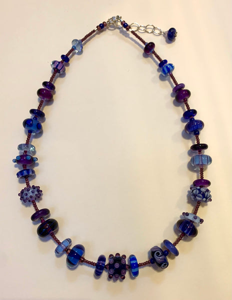 Purple and blue necklace
