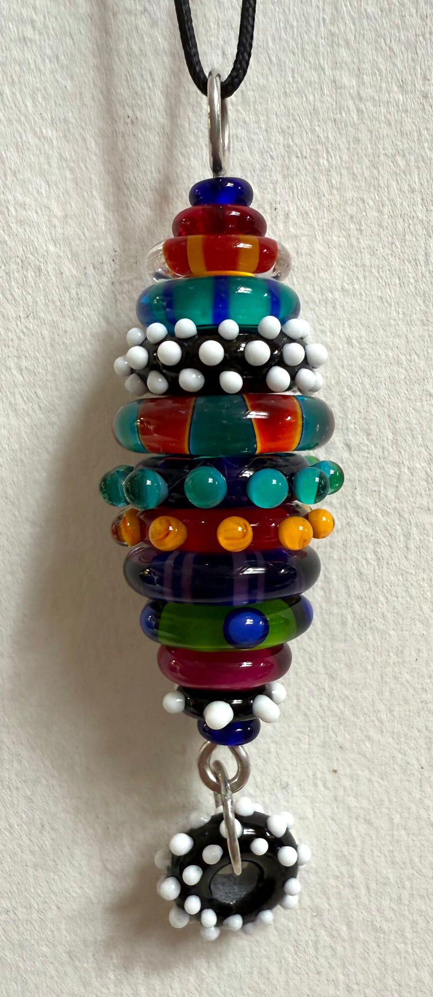 Multi stacked bead pendant