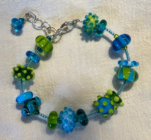 Aqua lime bracelet
