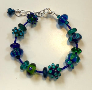 Blue green bracelet