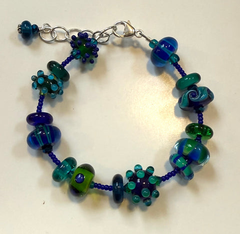 Blue green bracelet