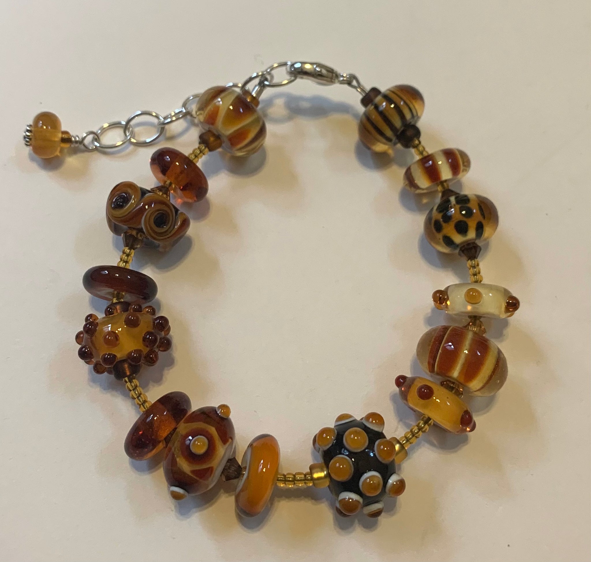 Amber brown bracelet