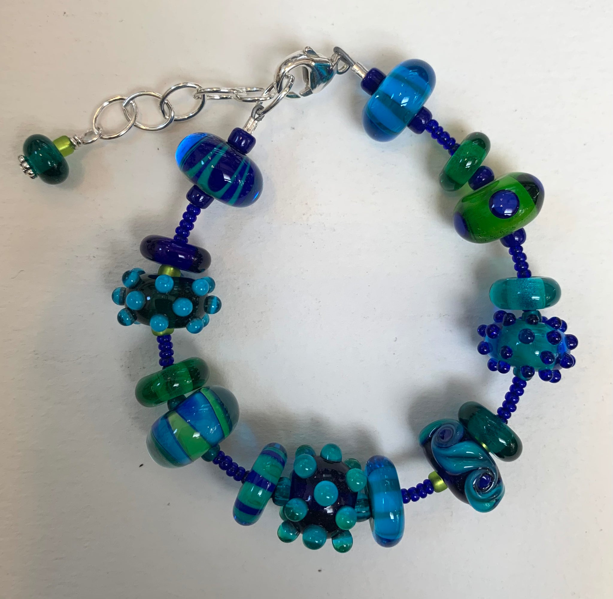 Blue green bracelet