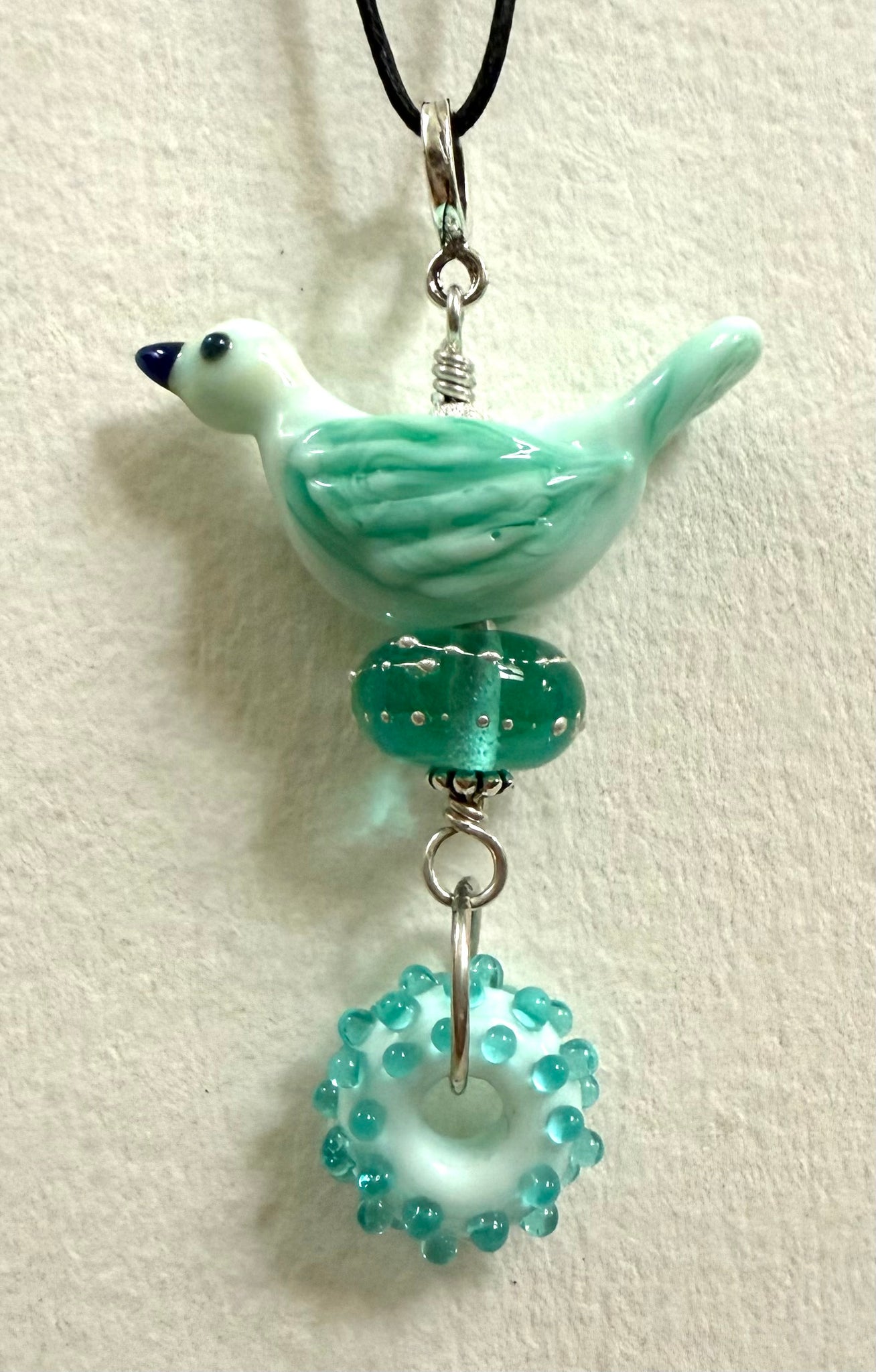 Mint silver bird pendant
