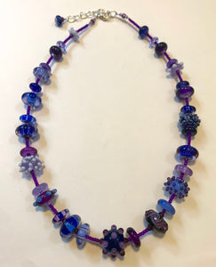 Purple and blue necklace