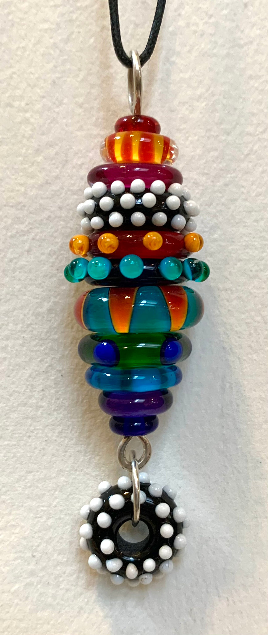 Multi stacked bead pendant