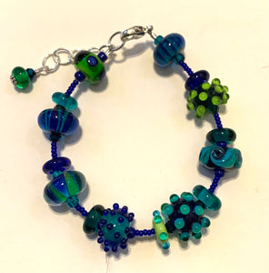 Blue green bracelet