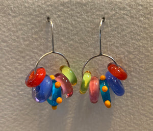 Large circle earrings (pastels)