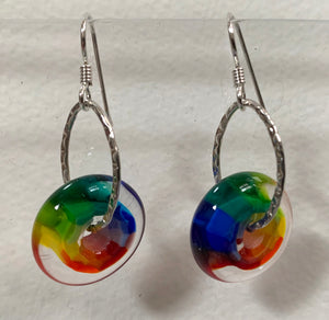 Symmetrical earrings (color wheels 🌈)