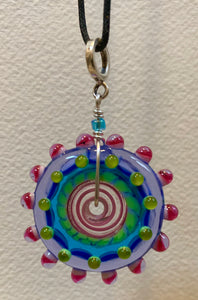 Disc bead pendant pastel #3