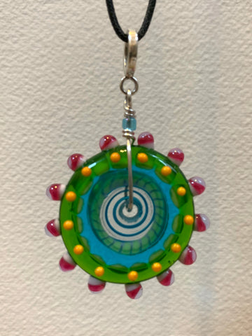 Disc bead pendant pastels