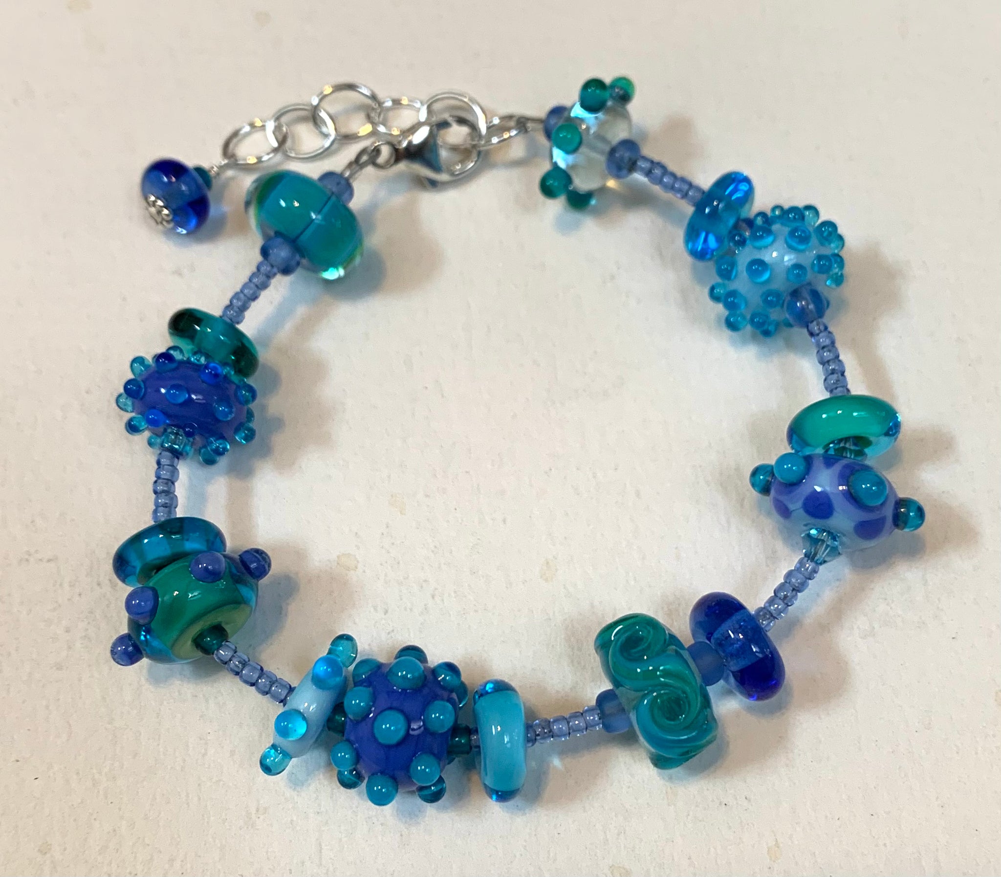 Periwinkle and turquoise bracelet