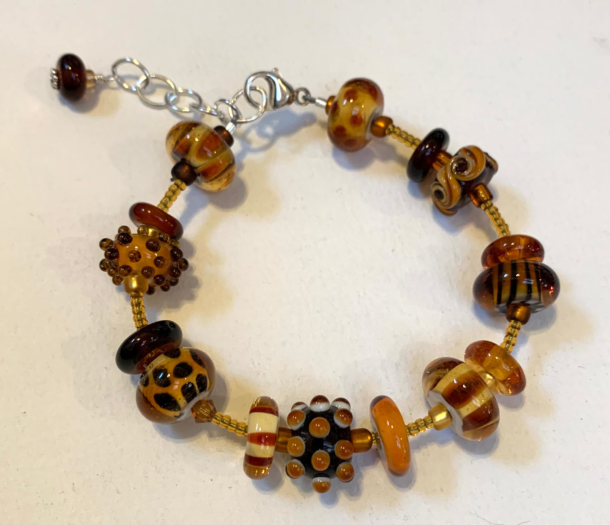 Amber brown bracelet
