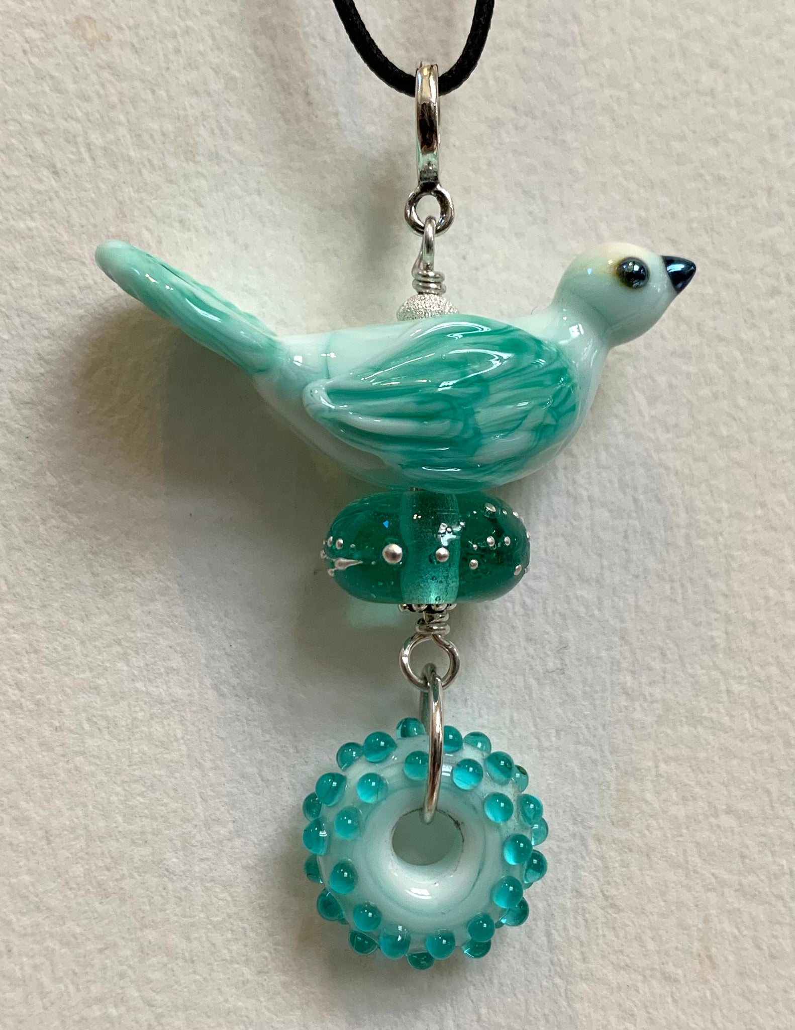 Mint silver bird pendant